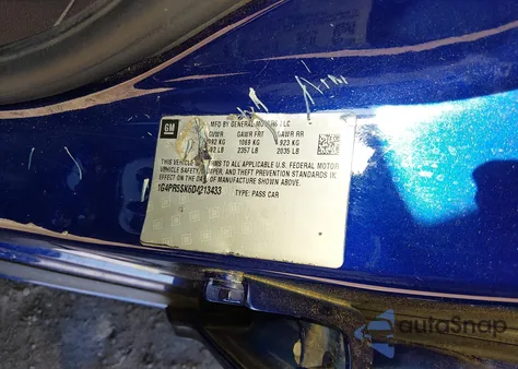 2013 Buick Verano Convenience Group from USA, damaged, VIN 1G4PR5SK6D4213433